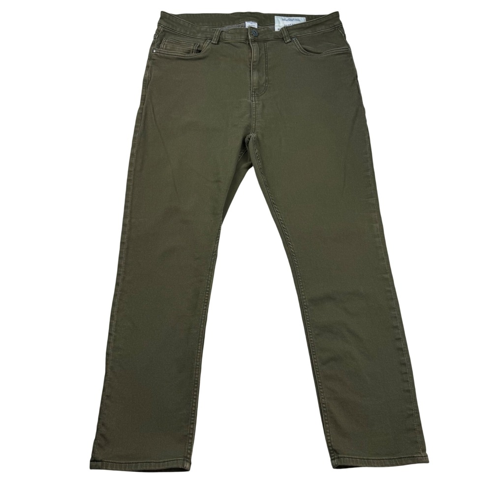 The Perfect Jean NYC Denkhaki Slim Thick Olive Green Pants 36x30 J09V5SLD